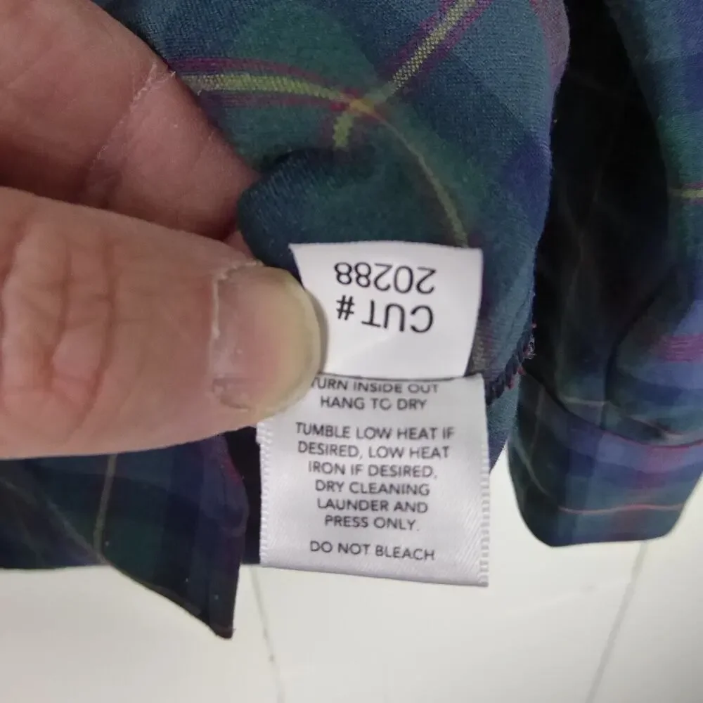 Mizzen and Main Shirt Men SZ L Trim Fit Flannel Button Down Casual MiUSA Classic